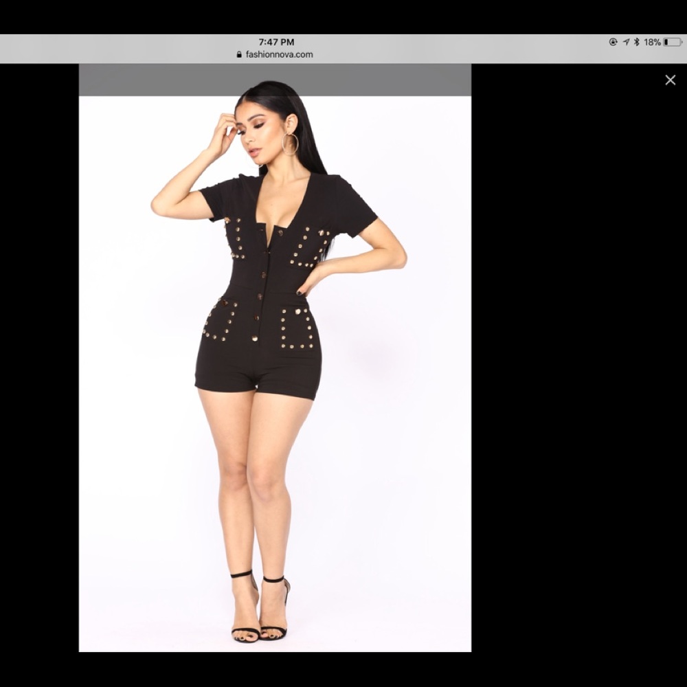 Plus size Black Romper